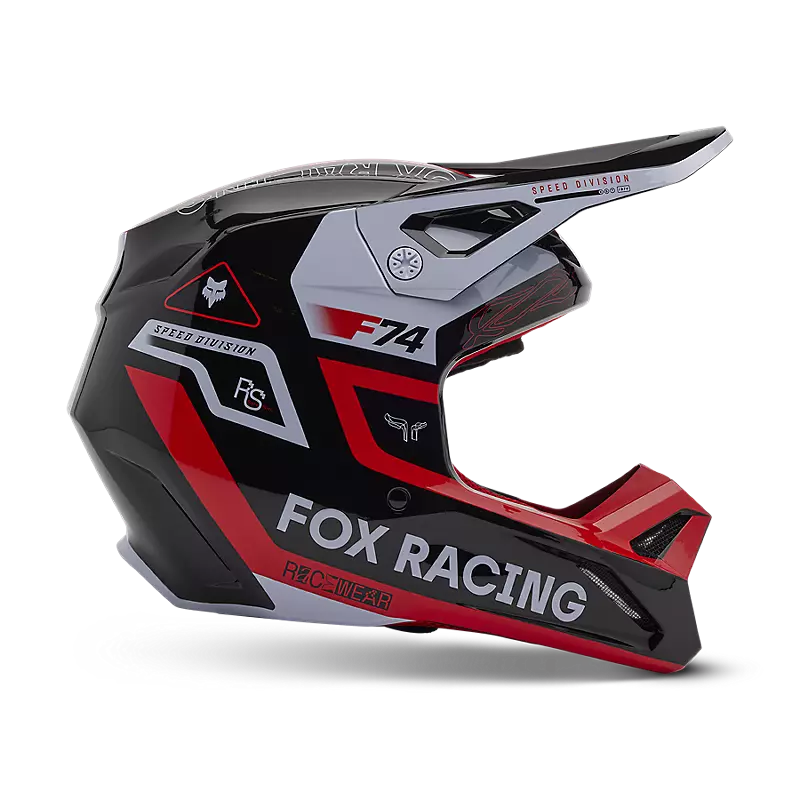 fox Youth V1 Race Spec Helmet Fluorescent Red