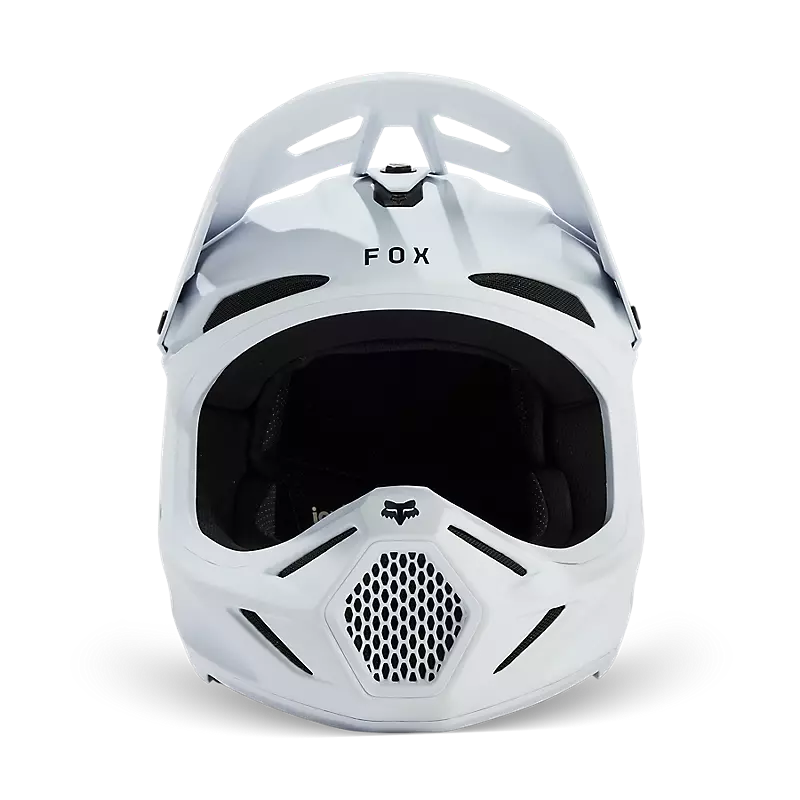 Fox Youth V3 Solid Helmet Matte White