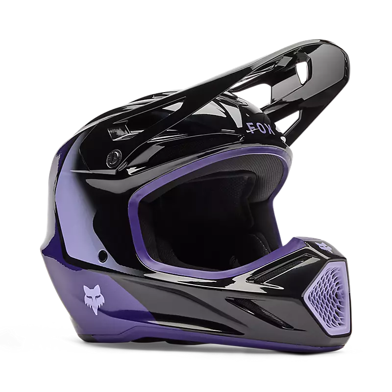 Fox Youth V3 Spire Helmet Black/Purple