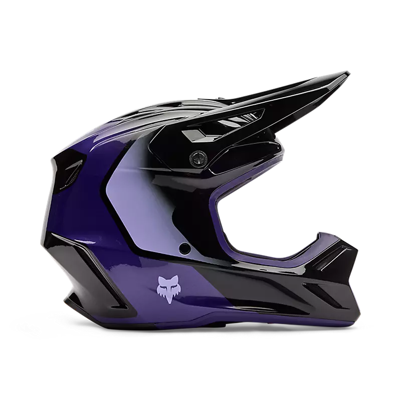 fox Youth V3 Spire Helmet Black/Purple