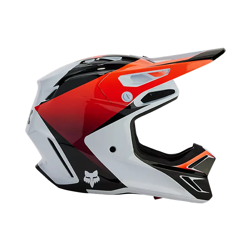 fox Youth V3 Streak Helmet White