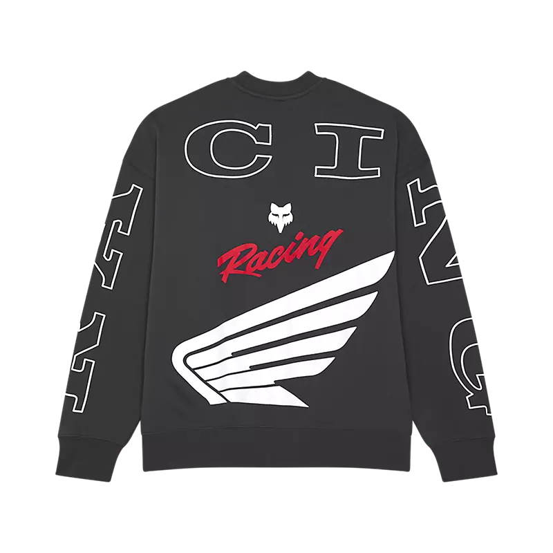 Fox Honda Oversized Crew Sweatshirt  Dark Shadow Grey