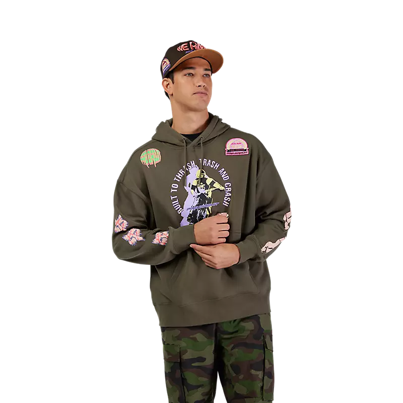 Fox Pro Circuit Oversized Pullover Hoodie  Military Green