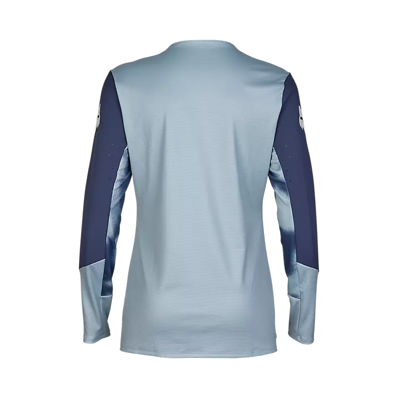 Fox Womens Defend Taunt Long Sleeve Jersey Gunmetal Grey
