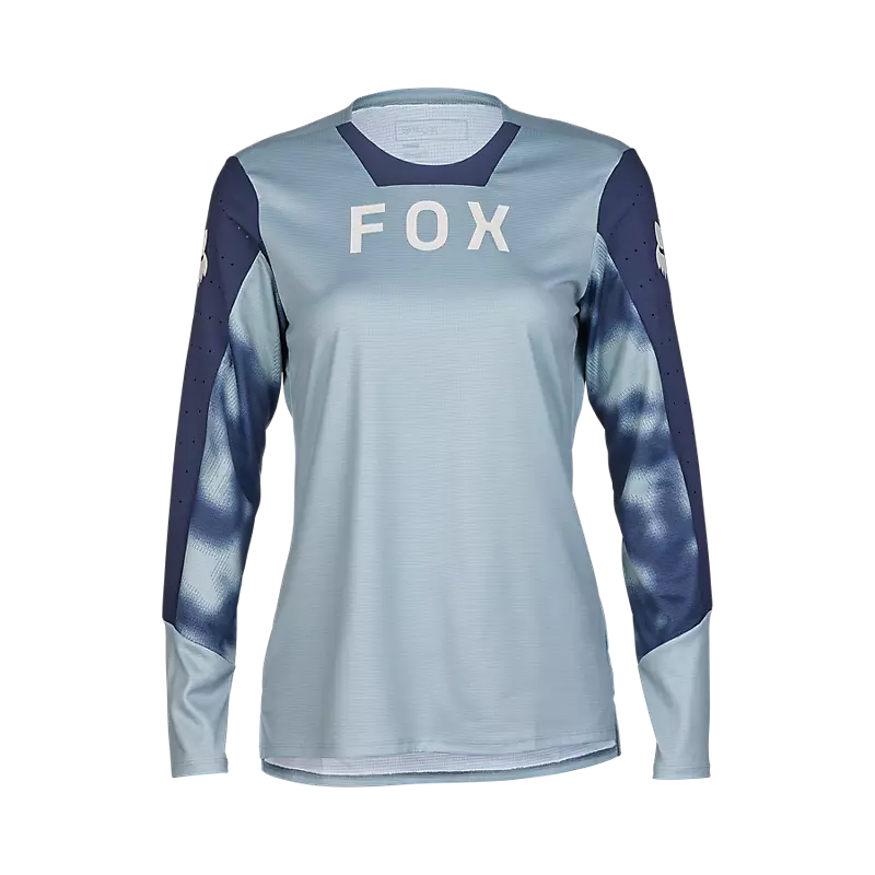 fox Womens Defend Taunt Long Sleeve Jersey Gunmetal Grey