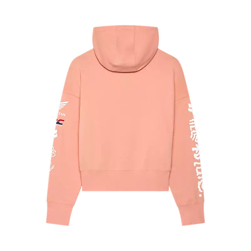 Fox Womens Fox X Honda Oversized Pullover Hoodie  Pale Pink