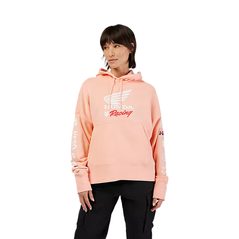 Fox Womens Fox X Honda Oversized Pullover Hoodie  Pale Pink
