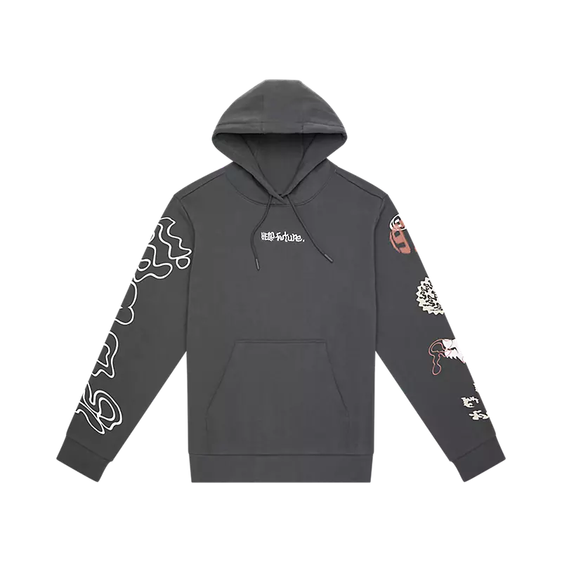 fox Womens Hello Future Pullover Hoodie Dark Shadow Grey