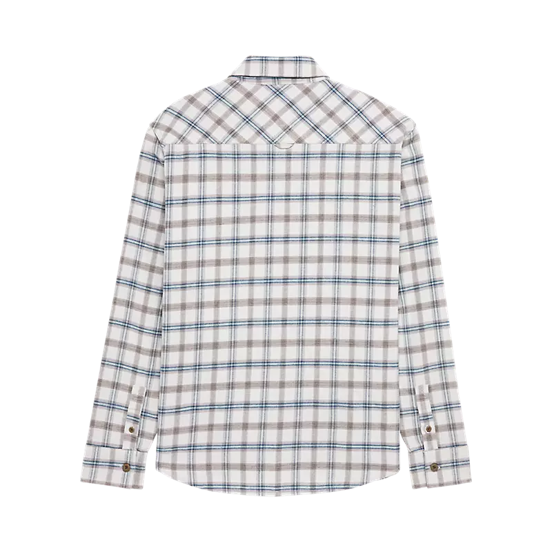 Fox Womens Survivalist Core Flannel Long Sleeve Shirt Light Grey