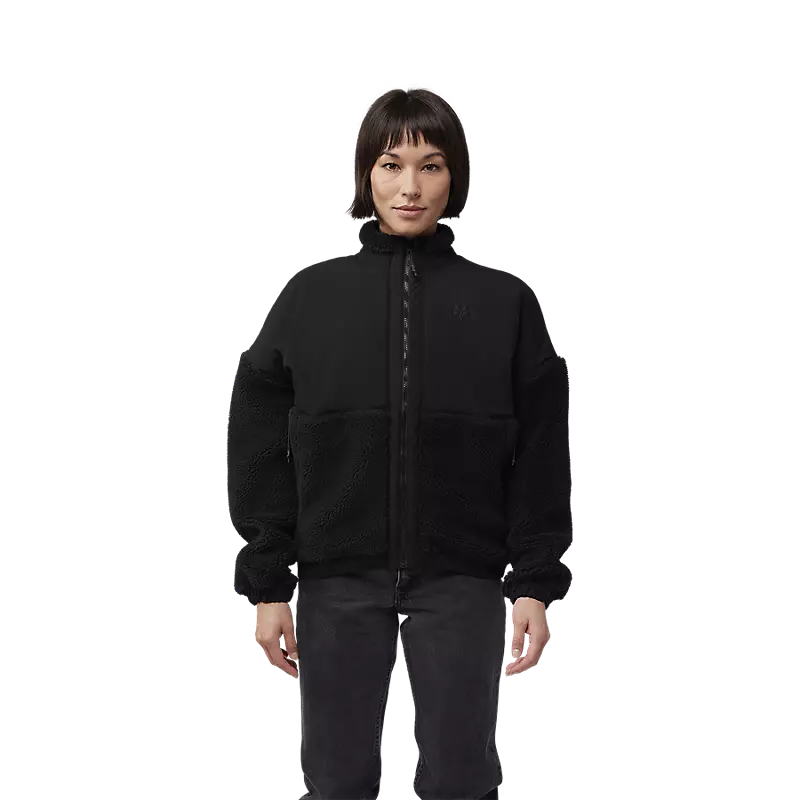 Fox Womens Survivalist Sherpa Full Zip Jacket Black
