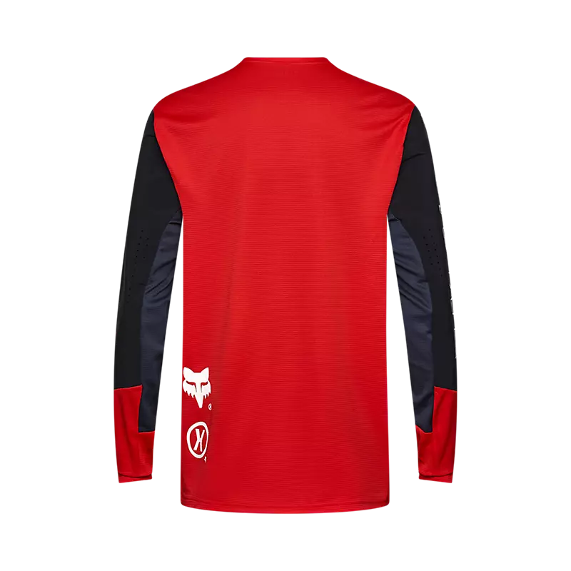 Fox Youth Defend Elevated Long Sleeve Jersey  Fluorescent Red