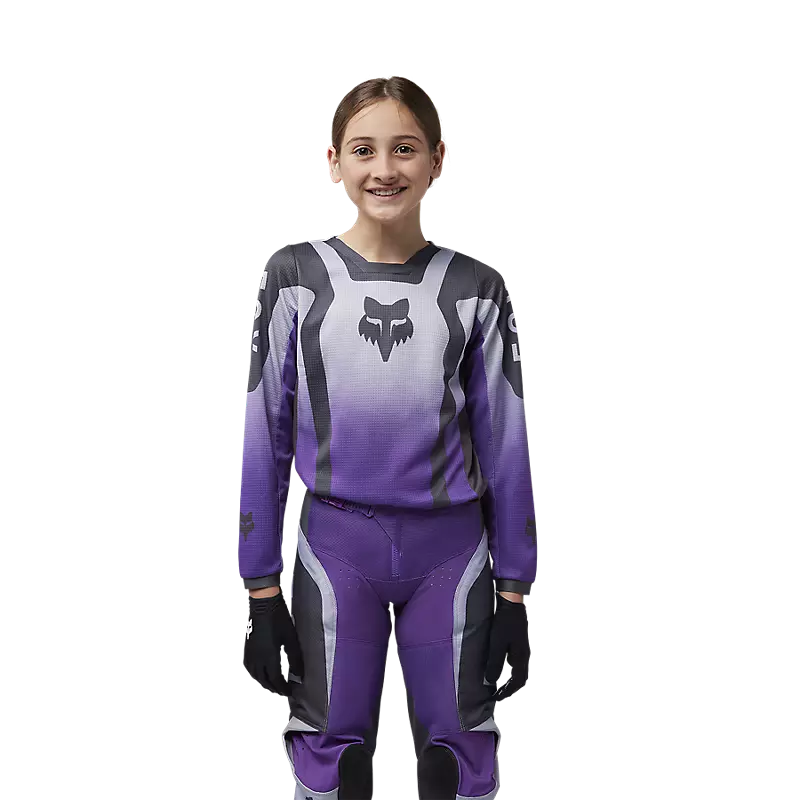 Fox Youth Girls 180 Lean Long Sleeve Jersey Dark Purple