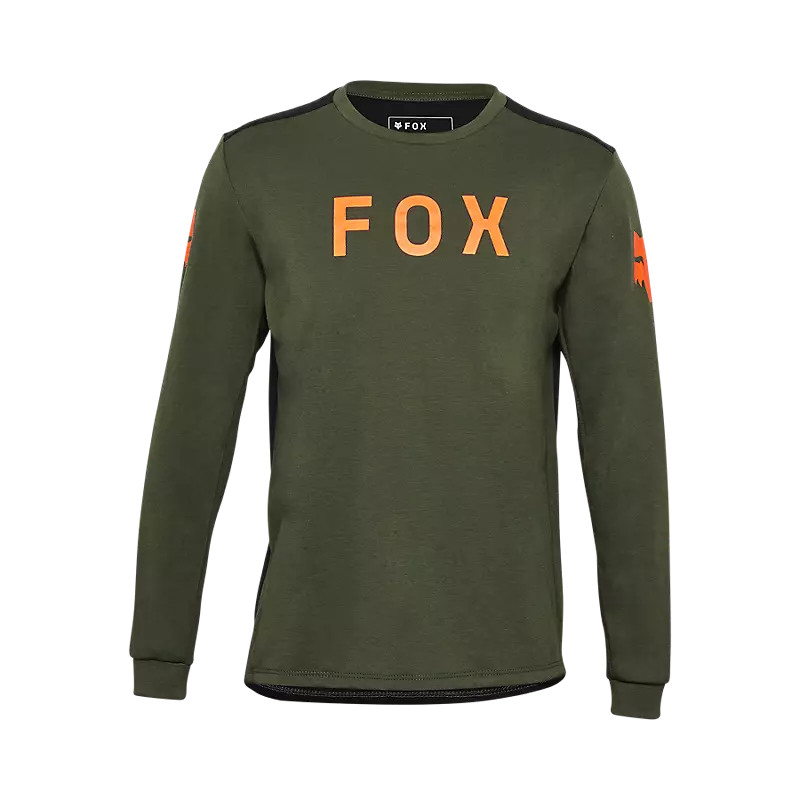 fox Youth Ranger Drirelease® Aviation Long Sleeve Jersey Dark Sage Green