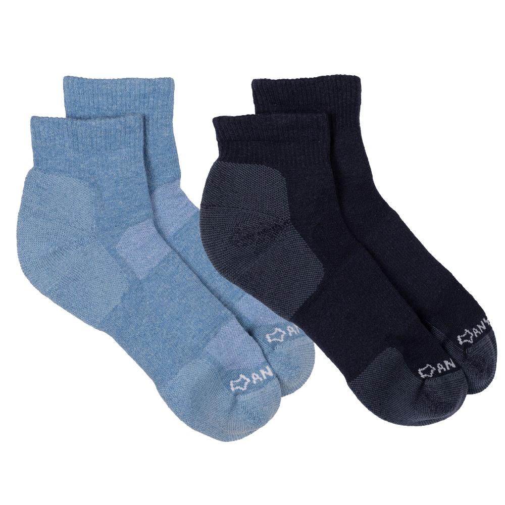 Fox River Anywear Essential Lightweight Quarter Crew Sock - 2 Pack