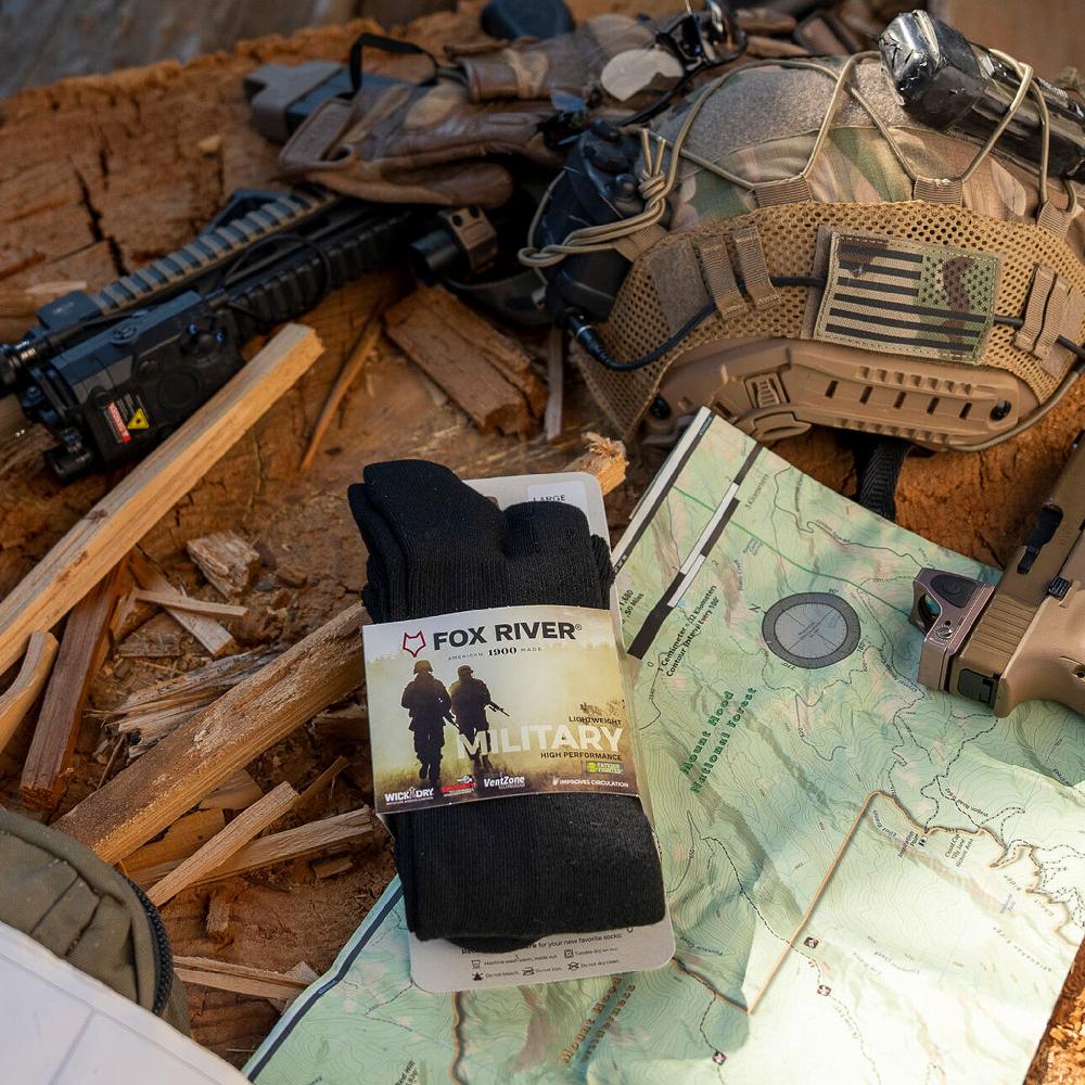 Fox River Dress Liner Ultra-Lightweight Crew Military Sock - 2 Pack