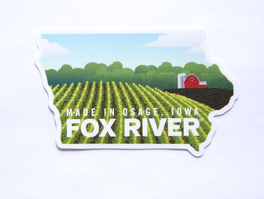 fox river Fox River Made In Iowa Sticker