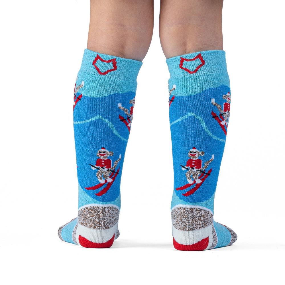 Fox River Kid's Monkey'n Around Medium Weight Over-the-Calf Ski And Snowboard Sock