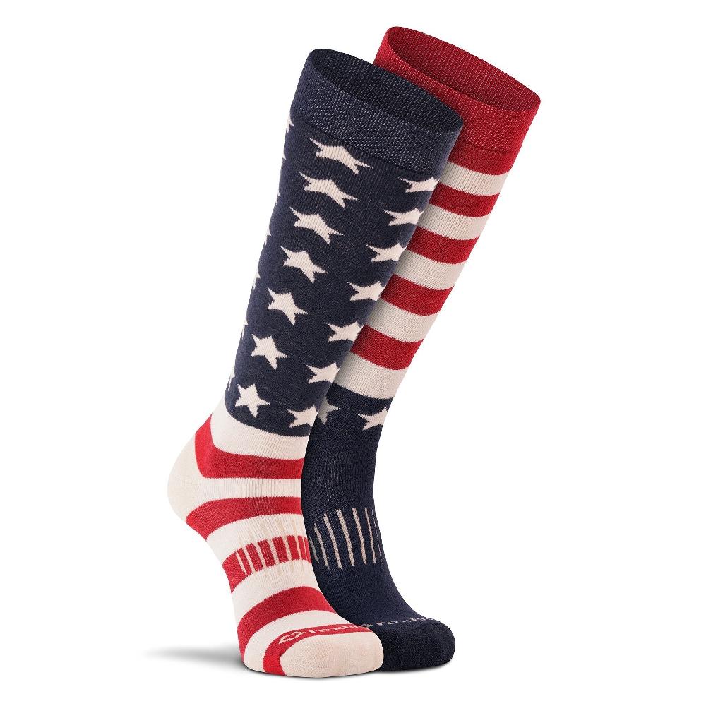 fox river Old Glory Medium Weight Over-the-Calf Ski and Snowboard Sock fox river Old Glory Medium Weight Over-the-Calf Ski and Snowboard Sock