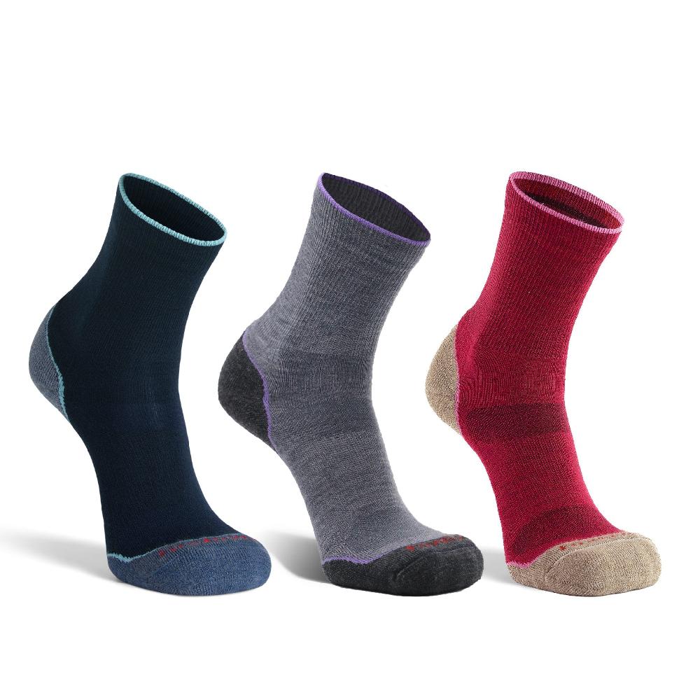 fox river Women's Basecamp 2.0 Lightweight Crew Hiking Sock Bundle - 3 Pack