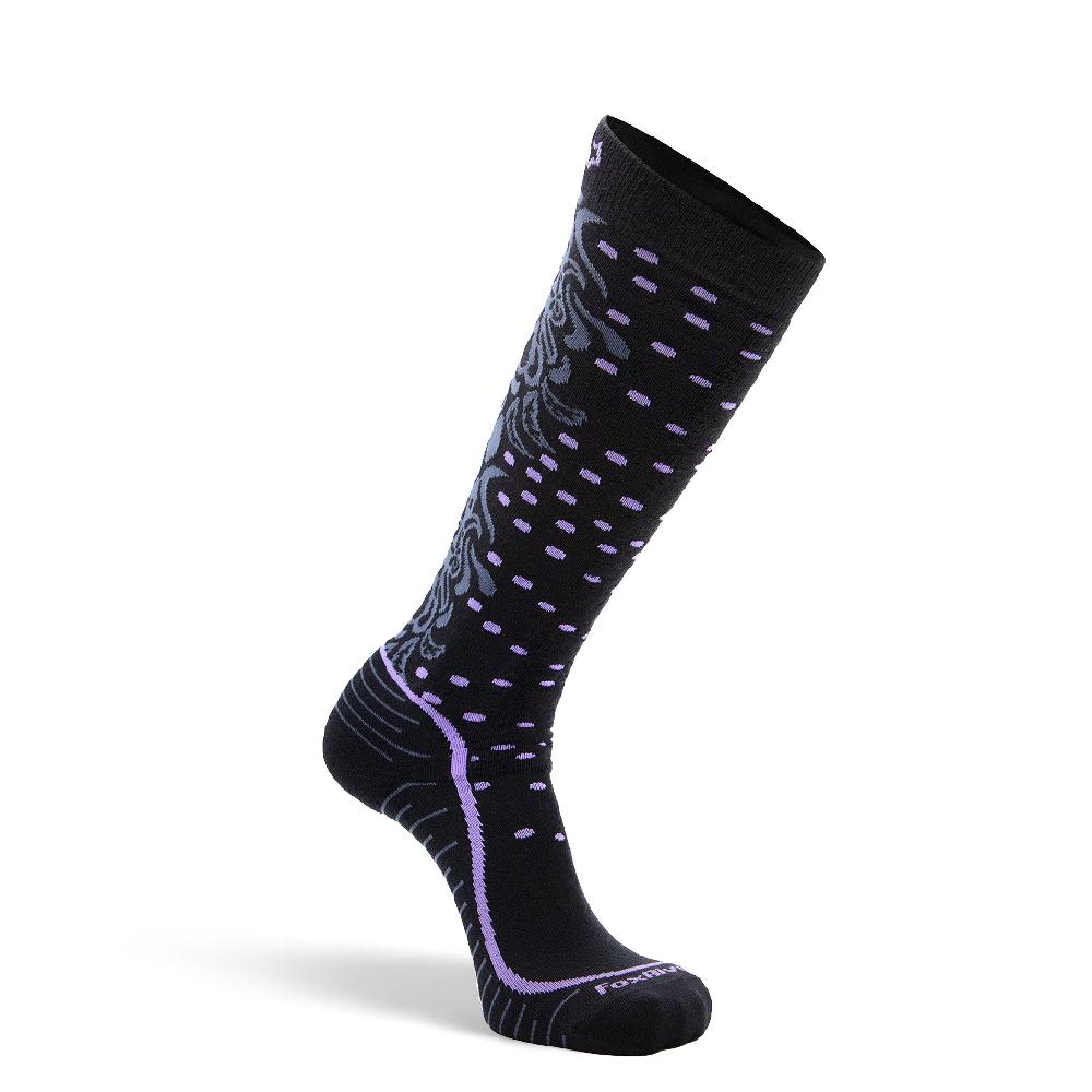 fox river Women's Falling Leaf Lightweight Over-the-Calf Ski and Snowboard Sock