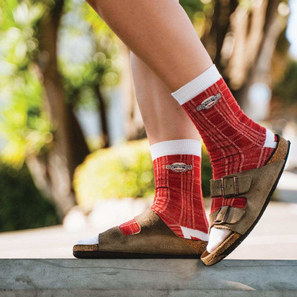 Fox River Women's Monkey Plaid Ultra-Lightweight Crew Everyday Sock