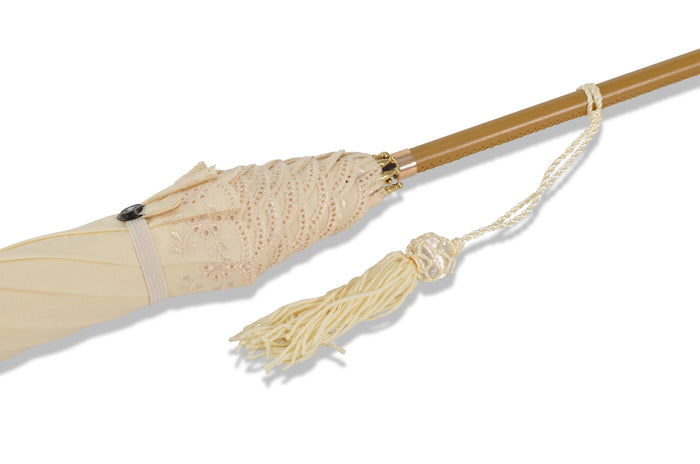 Fox Umbrellas 229821 Pattern Parasol - Beige (3 Handle Choices)