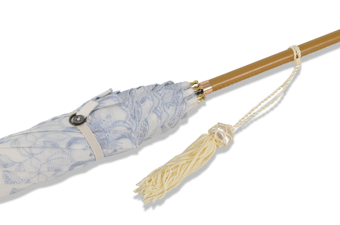 Fox Umbrellas 316406 Pattern Parasol - Ivory (3 Handle Choices)