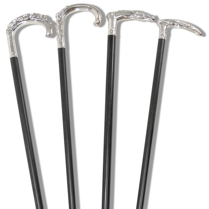 Fox Umbrellas EWS7 Silver Plated Handle Dress Stick (4 Handle Options)