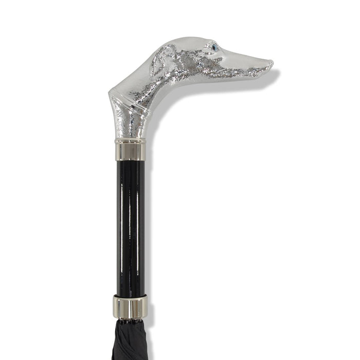 fox umbrellas GT29 Nickel Greyhound Head