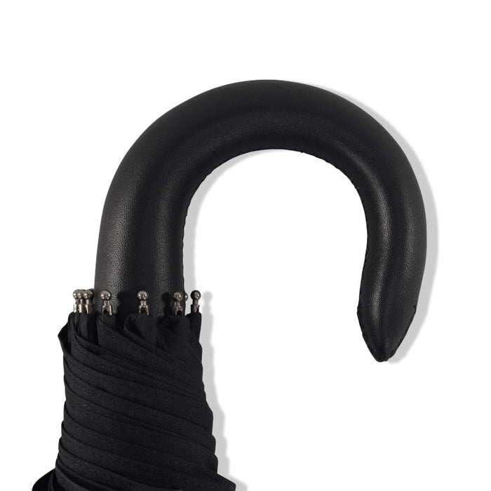Fox Umbrellas TEL10 (10 Rib) Black Leather Crook