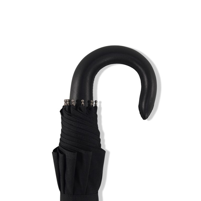 fox umbrellas TEL10 (10 Rib) Black Leather Crook