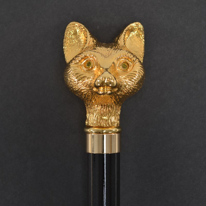 Fox Umbrellas TEL8 (10 Rib) Gilt Classic Fox Head