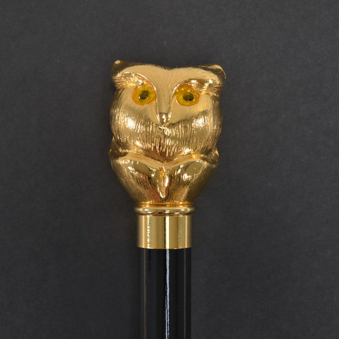 Fox Umbrellas TEL8 (10 Rib) Gilt Classic Owl Head