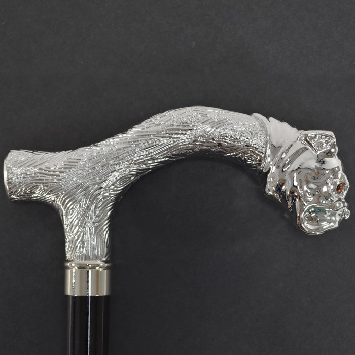 Fox Umbrellas TEL9 (10 Rib) Nickel Bulldog Head