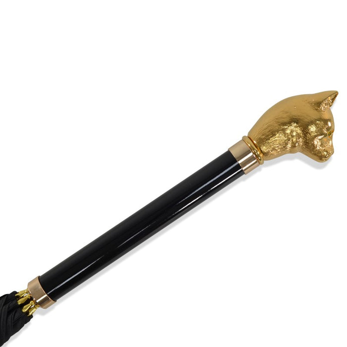Fox Umbrellas WL15 Gilt Classic Cat Head