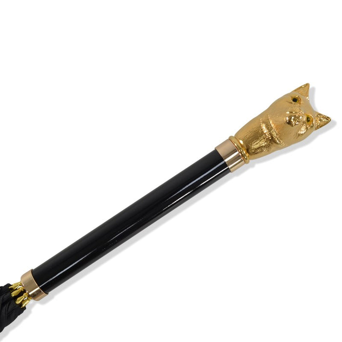 Fox Umbrellas WL15 Gilt Classic Cat Head