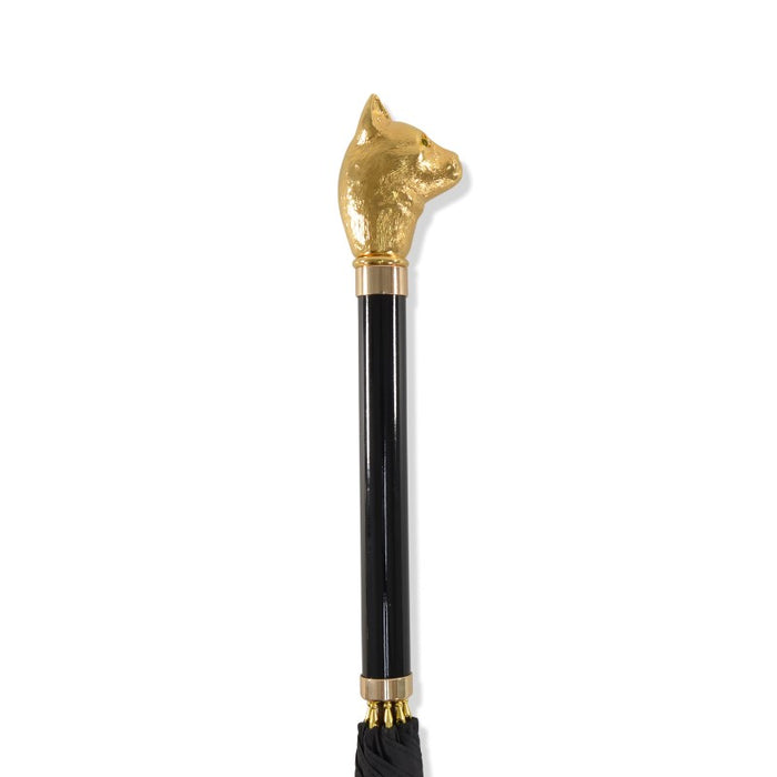 fox umbrellas WL15 Gilt Classic Cat Head
