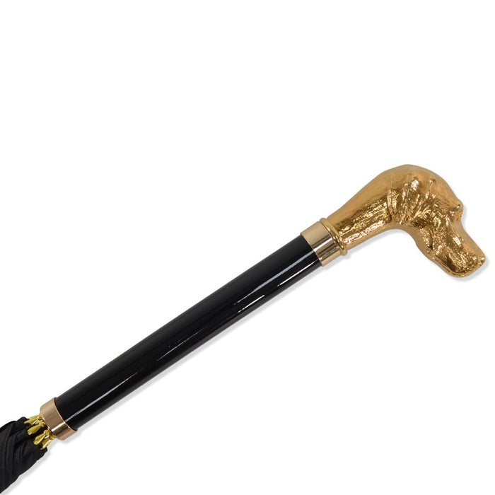 Fox Umbrellas WL15 Gilt Classic Dog Head