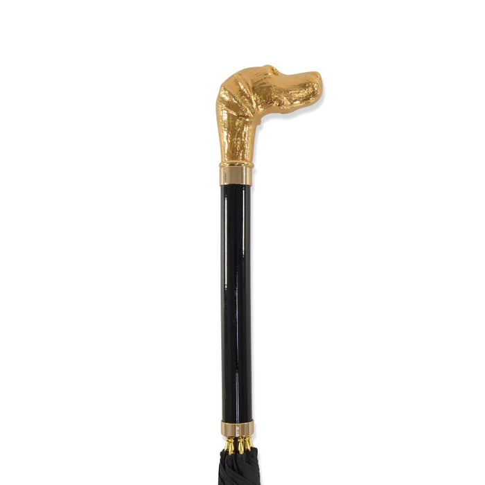 fox umbrellas WL15 Gilt Classic Dog Head