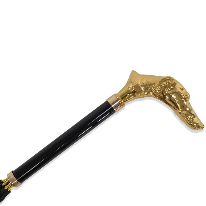 Fox Umbrellas WL15 Gilt Classic Greyhound Head