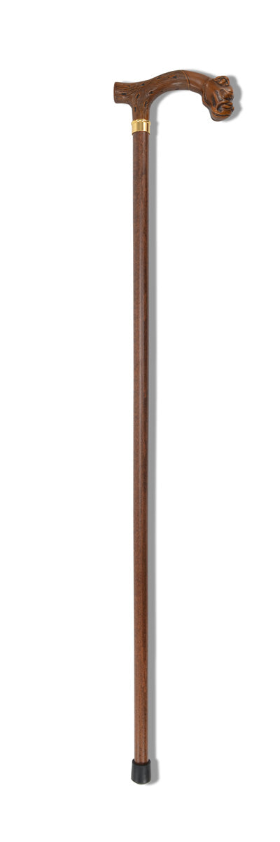 Fox Umbrellas FWS1 Brown Finish Animal Head Walking Stick (10 Handle Options)