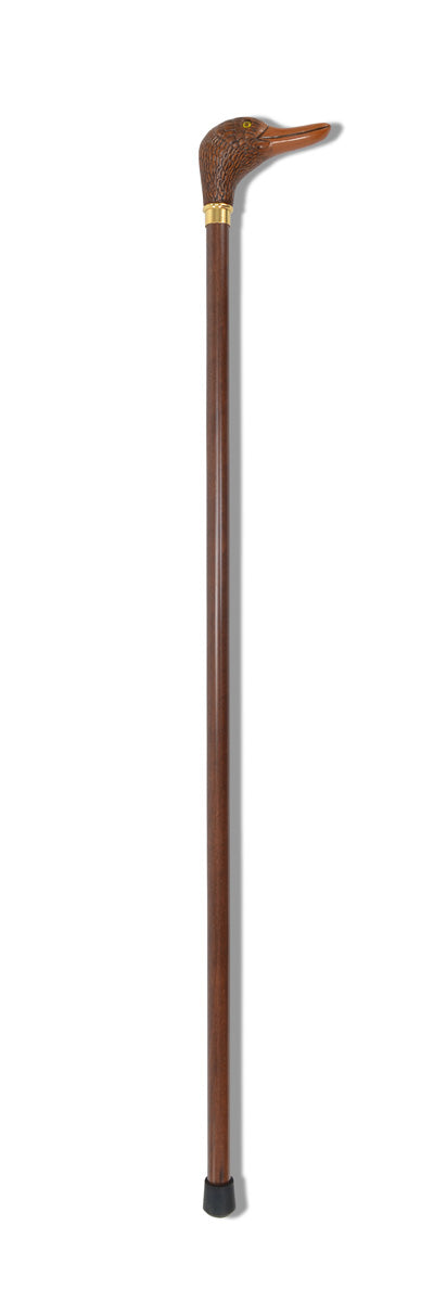 Fox Umbrellas FWS1 Brown Finish Animal Head Walking Stick (10 Handle Options)