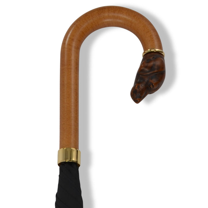 Fox Umbrellas GT19 Brown Animal Head Crook (6 Handle Choices)