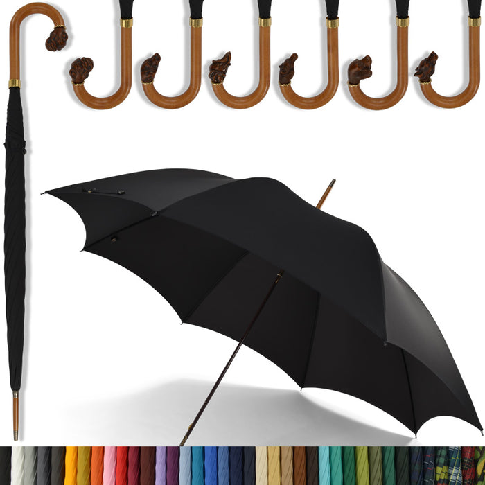 fox umbrellas GT19 Brown Animal Head Crook (6 Handle Choices)