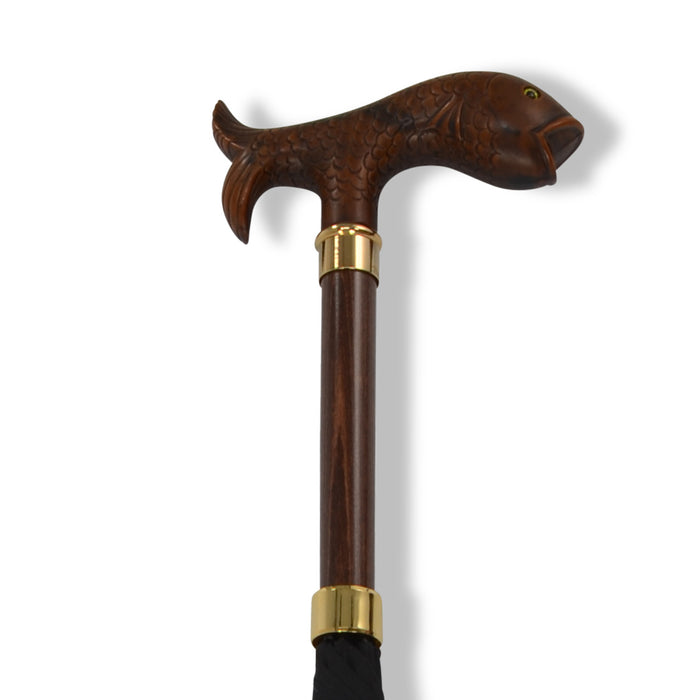 Fox Umbrellas GT19S Brown Animal Head With Straight Stem (9 Handle Choices)