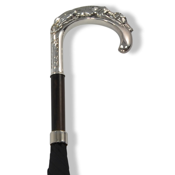 Fox Umbrellas GT23 Silver Plated Handle (Greyhound Horse Or Lady With Snake)