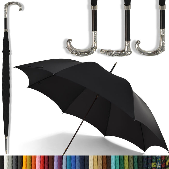 fox umbrellas GT23 Silver Plated Handle (Greyhound Horse or Lady with Snake)