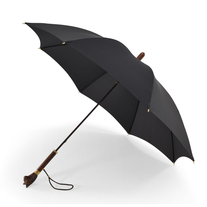 Fox Umbrellas SP5 Short Brown Animal Head (4 Handle Choices)