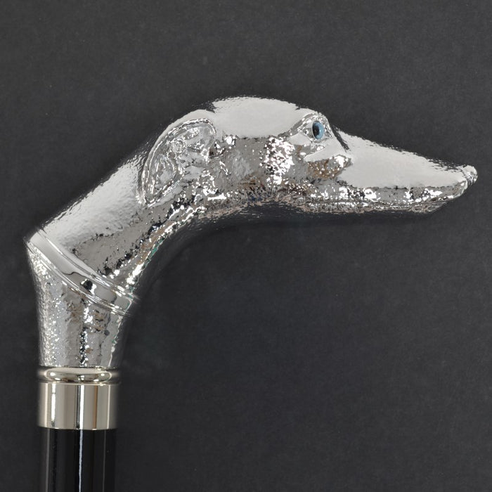 Fox Umbrellas TEL13 (8 Rib) Nickel Finish Greyhound Head