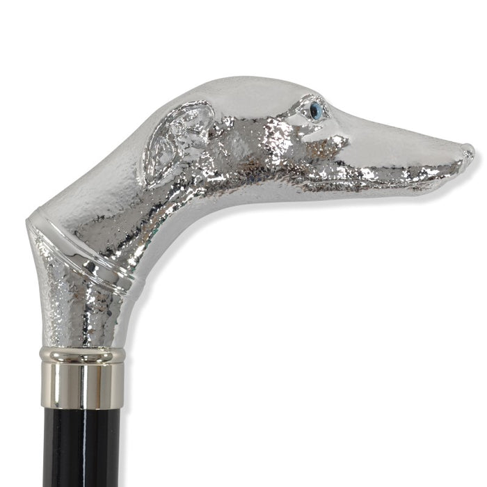 fox umbrellas TEL13 (8 Rib) Nickel Finish Greyhound Head